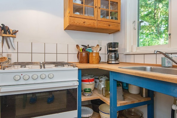 Bosrijke oase bij Bryrup: knus huis voor 4 met houtgestookte sauna - thumbnail 2