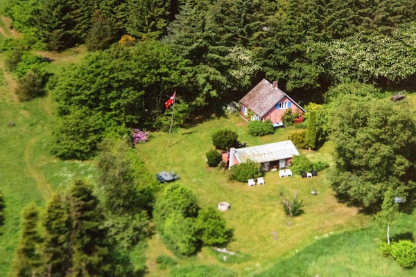 Idyllisch vrijstaand huis aan de Gudenåen met gratis kano - thumbnail 1