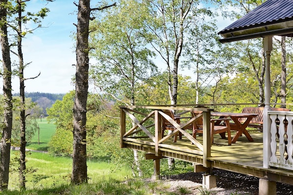Kompact vakantiehuis met panoramisch uitzicht bij Slöinge, vlakbij zee - thumbnail 4
