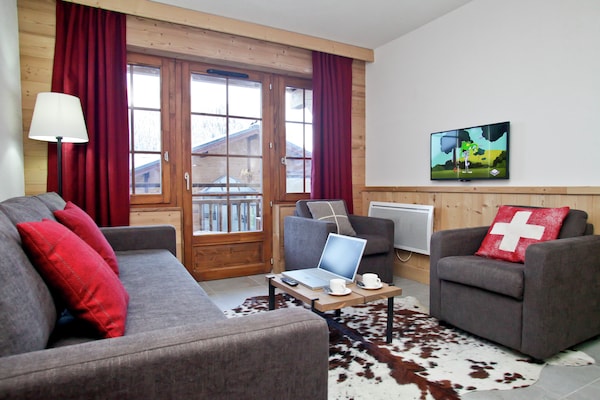 Appartement 4p in centrum Châtel, 50m van Super Châtel gondel - thumbnail 2