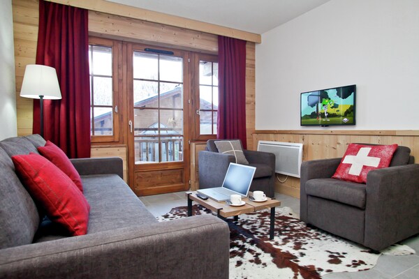 Appartement 6p in Châtel, direct aan de piste van Les Portes du Soleil - thumbnail 5