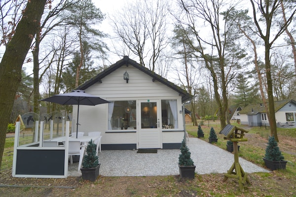 Knusse bosbungalow in Stramproy met terras aan de vijver - thumbnail 6