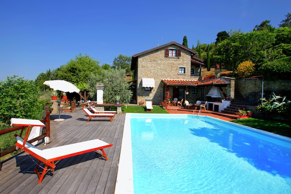 Villa la Foce: panoramische villa met privézwembad in Toscane - thumbnail 3