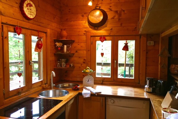 Knus houten chalet met privésauna in het Franse platteland van Bousseviller - thumbnail 4