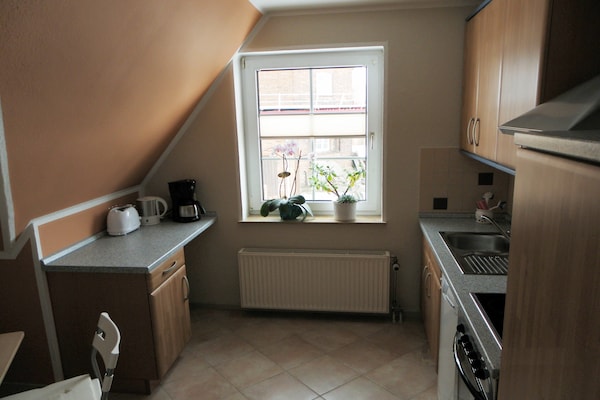 Rustiek appartement nabij Oostzee met tuin, wifi & houtskool BBQ - thumbnail 5