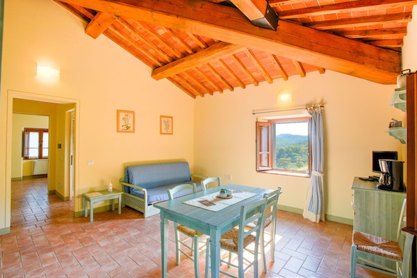 Stenen Toscaanse bosboerderij Ginepro bij Anghiari, 4 personen - thumbnail 3