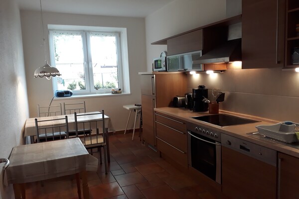 Landelijk appartement bij Zarnewanz met grote tuin, vlakbij Rostock - thumbnail 5