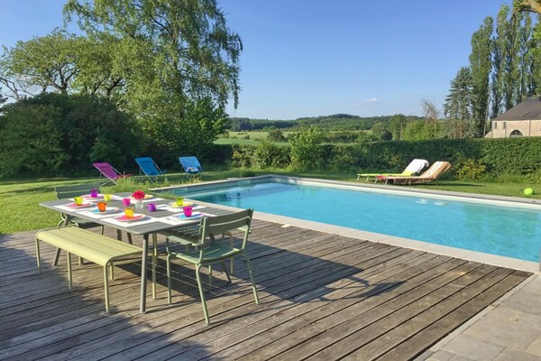 Vakantiehuis met privé zwembad en weids uitzicht in Borlon bij Durbuy - thumbnail 2