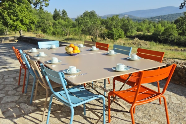 Authentieke Provençaalse villa met privézwembad en uitzicht op de Luberon - thumbnail 6