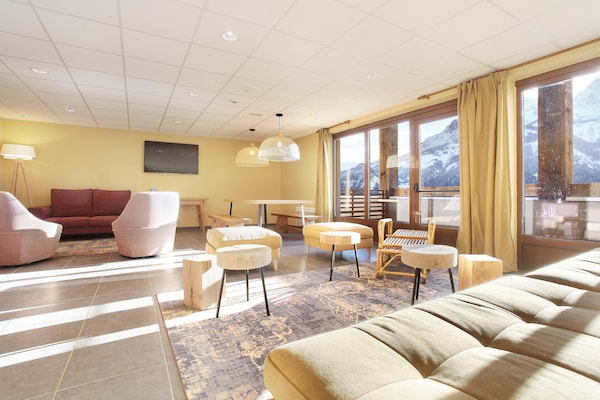 Knus chalet-appartement op vakantiepark Pra Loup 1500, hond welkom - thumbnail 3