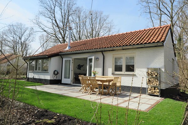 Vrijstaand boshuis met luxe tuin op 200 meter van het strand - thumbnail 1