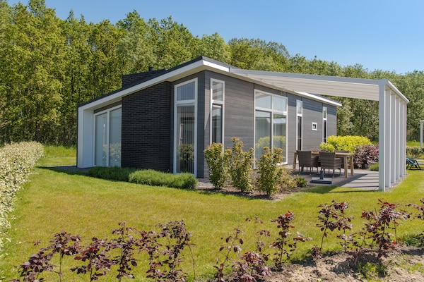 Modern vakantiehuis aan bosrand in Wemeldinge met wellnessfaciliteiten - thumbnail 1