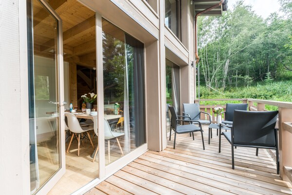 Luxe chalet voor 8 personen nabij Megève met uitzicht op de Mont-Blanc - thumbnail 5