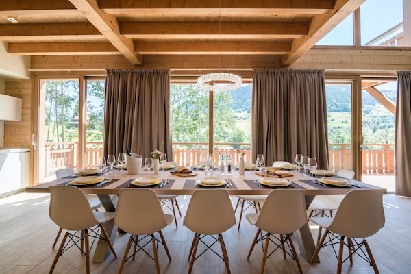 Luxe 12-persoons chalet met sauna en hammam nabij Megève - thumbnail 2