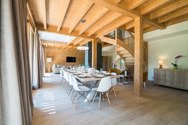 Luxe 12-persoons chalet met sauna en hammam nabij Megève - thumbnail 6