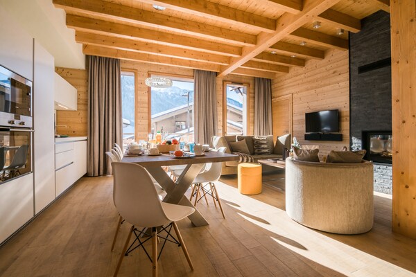 Luxe chalet voor 13 personen nabij Megève met uitzicht op de Mont-Blanc - thumbnail 5