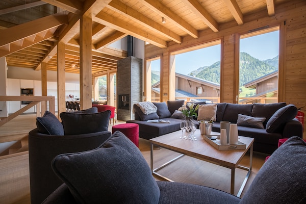 Luxe 14-persoons chalet nabij Megève met sauna en hammam - thumbnail 2