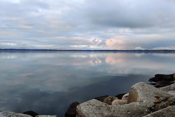 Exclusief vakantiehuis direct aan zee met panoramisch uitzicht over de baai van Ebeltoft - thumbnail 6