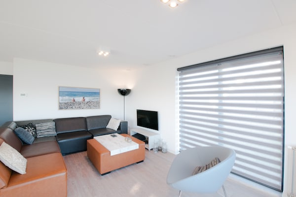 Luxe designvilla aan het water in Tholen met aanlegsteiger en buitenhaard - thumbnail 2