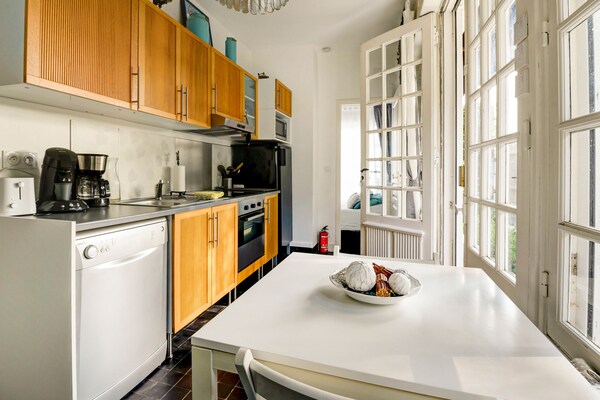 Romantisch appartement Le Petit Marais in Normandië, dichtbij zee en golf - thumbnail 3