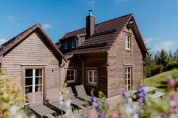 Exclusieve 8-persoons lodge met sauna en uitzicht op de Brocken - thumbnail 2