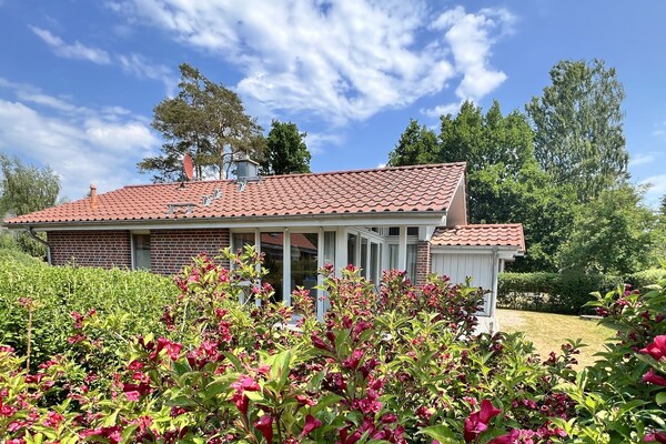 Vrijstaand huis met sauna, haard & roeiboot op 250m van de Müritz - thumbnail 2