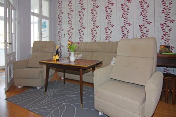 Sfeervol appartement in Villa See-Eck, 200 meter van strand Ahlbeck - thumbnail 5