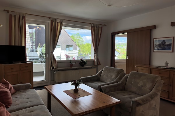 Licht appartement met balkon en uitzicht, 200m van het meer in Hahnenklee - thumbnail 4