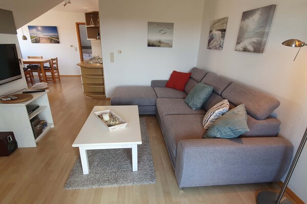 Licht appartement op de 1e verdieping met balkon, op 80 meter van zee - thumbnail 6
