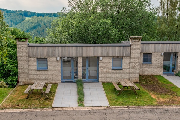 Rustiek vakantiehuis voor 6 in de bossen bij Malmedy met airco en tuin - thumbnail 1