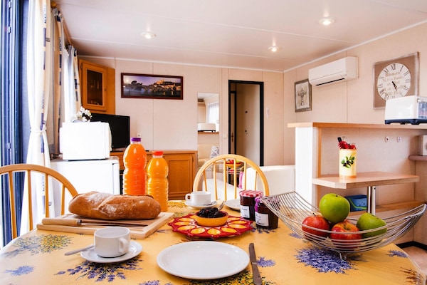 Zonovergoten stacaravan voor 6 personen op 700m van strand in Vendres-Plage - thumbnail 4