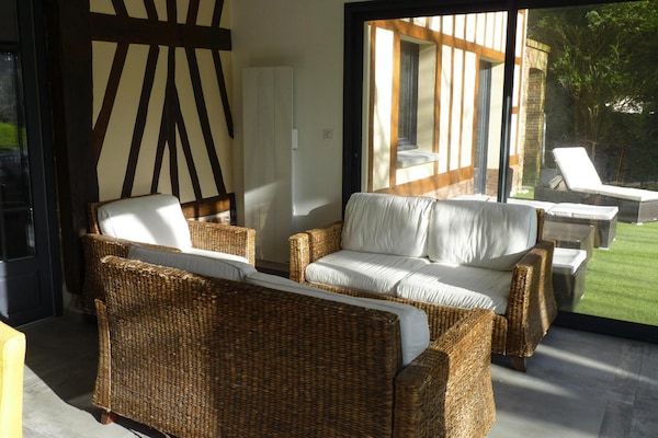 Authentiek Normandisch herenhuis voor 12 personen aan golfbaan bij de Somme - thumbnail 6