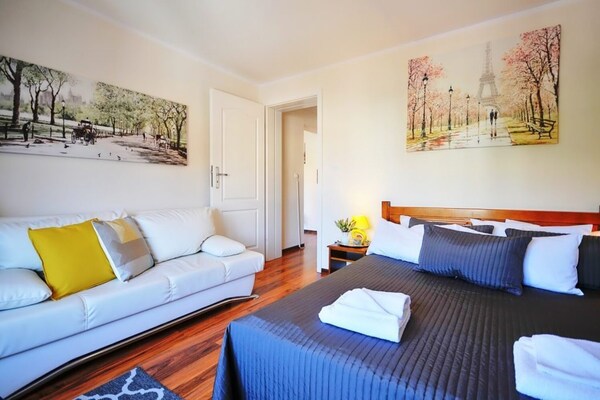 Strandappartement voor 6 met tuin, BBQ en WLAN op 80m van zee - thumbnail 4