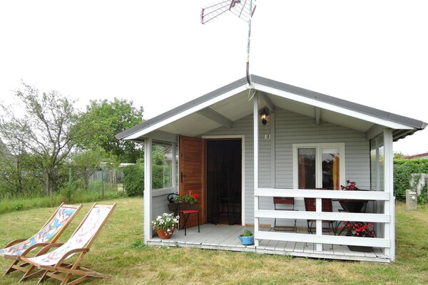 Romantische bungalow Pod wrzosem in Wrzosowo, 2,5 km van Oostzee - thumbnail 1
