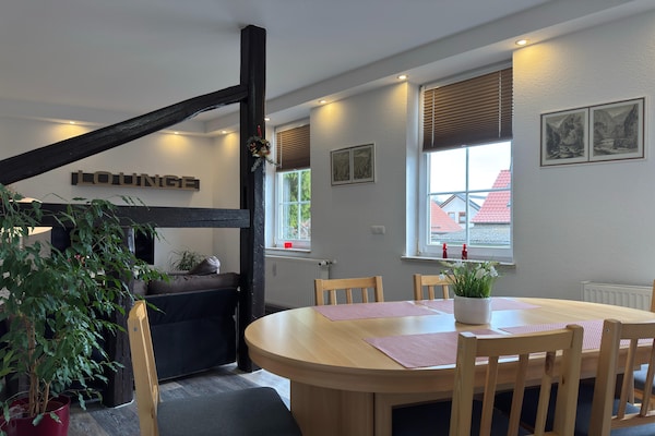 Ruim 6-persoons appartement met 2 badkamers nabij Blankenburg in de Harz - thumbnail 4