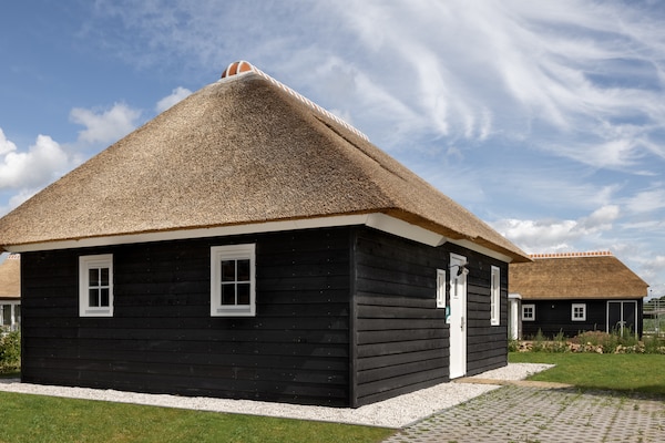Vrijstaande rietgedekte villa met tuin op vakantiepark in Someren - thumbnail 1