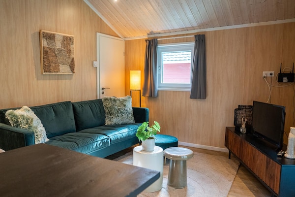 Vrijstaand chalet in Land van de Zaligheden, met zwembad op park - thumbnail 2