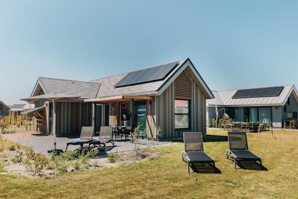 Luxe strandlodge met sauna op 500m van zee - thumbnail 1