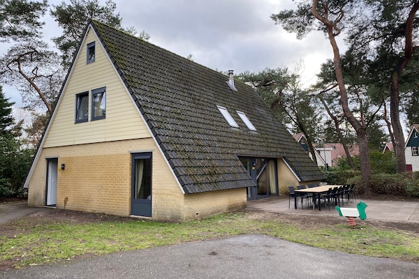 Ruime vrijstaande villa voor 12 personen in bosrijk vakantiepark bij Breda - thumbnail 1