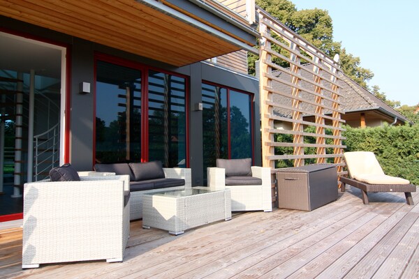 Modern chalet voor 2 personen aan de golfbaan bij Schwerin - thumbnail 2