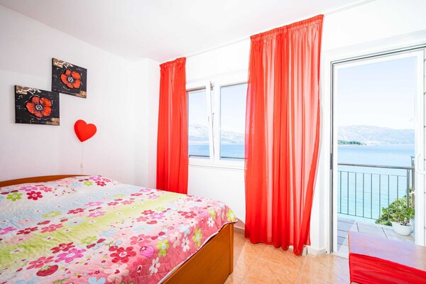 Studio met uitzicht op zee en privéstrand in Lumbarda, Korčula - thumbnail 6