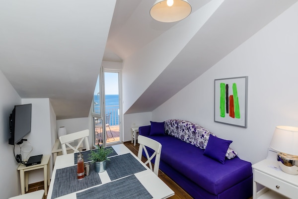 Appartement met zeezichtterras in Dubrovnik, vlakbij strand en oude stad - thumbnail 2