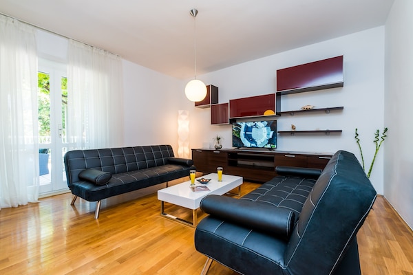 Ruim 2-slaapkamerappartement met terras en tuinzicht in Lapad, Dubrovnik - thumbnail 3