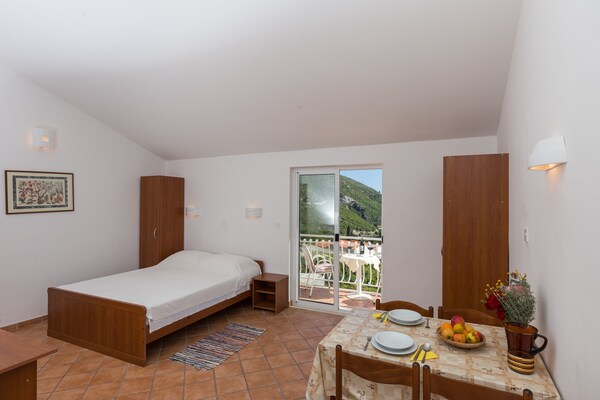 Premium studio met balkon en zeezicht in Plat, vlakbij Dubrovnik - thumbnail 3