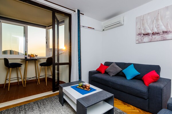 Apartment Boca: Zeezicht & balkon vlakbij de veerhaven van Dubrovnik - thumbnail 3