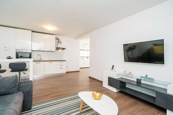Appartement met zeezicht en gedeeld zwembad op 200m van strand in Mlini - thumbnail 3