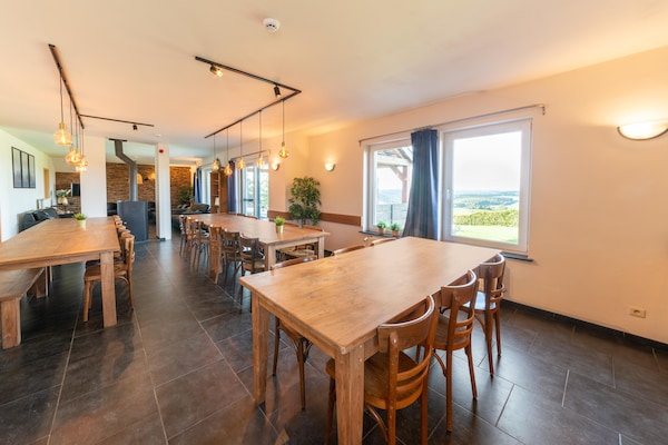 Vakantiehuis voor 32 personen met panoramisch uitzicht in Houffalize - thumbnail 4