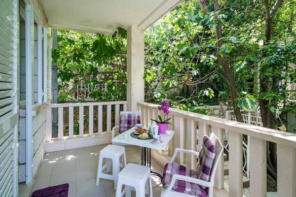 Kamer met zeezicht en gedeelde tuin op 100 meter van het strand in Cavtat - thumbnail 4