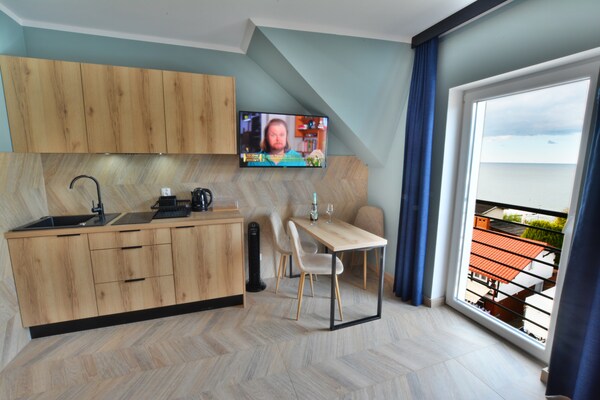 Studio met direct zeezicht op 40 meter van het strand in Ustronie Morskie - thumbnail 1