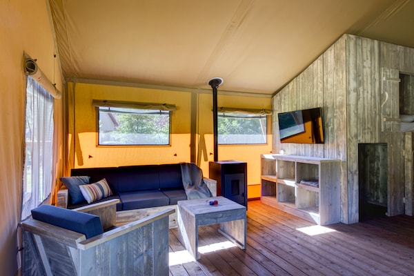 Luxe tentlodge op rustig vakantiepark in het Overijsselse Vechtdal - thumbnail 4